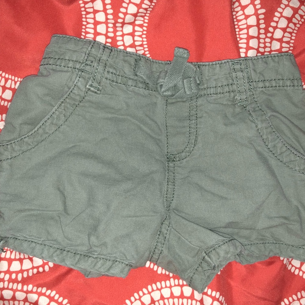Toddler girl olive green shorts